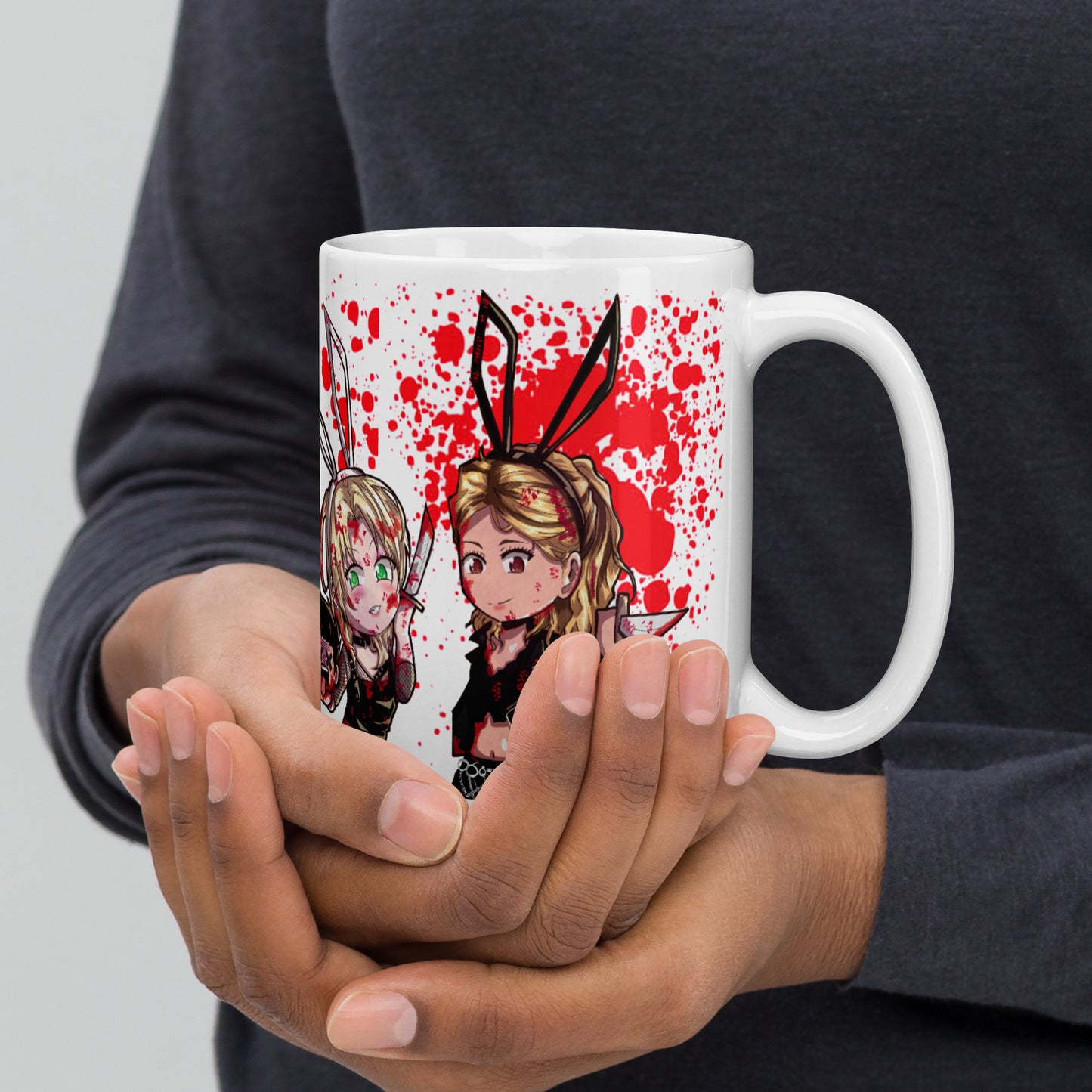 The Bunnies White glossy mug